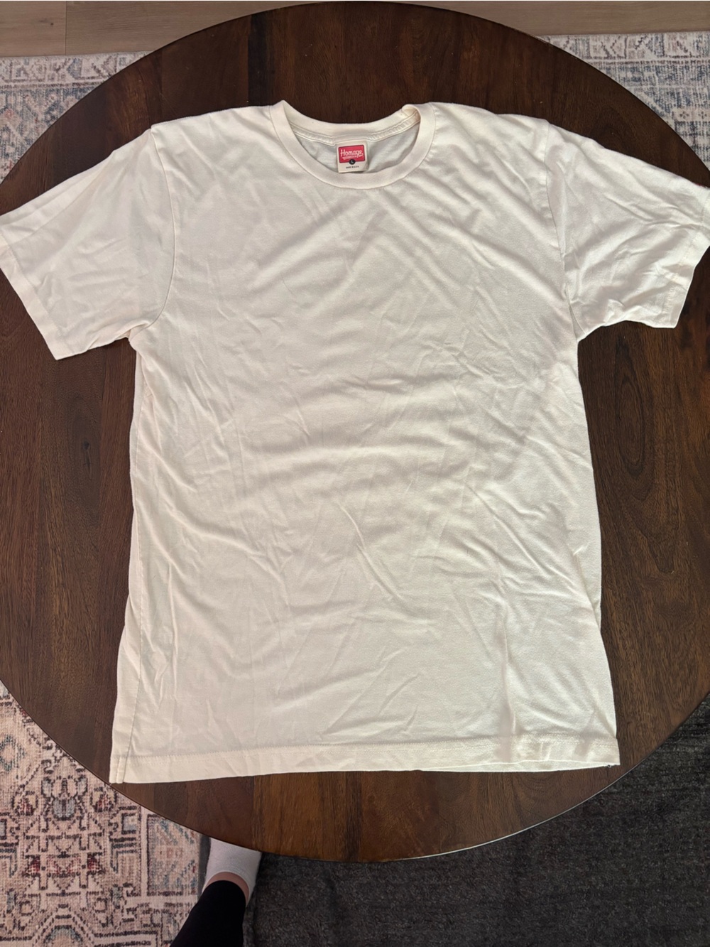 Homage Men’s Off White Crew Neck T-Shirt